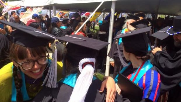 Native students of all nations dressed in their finest tribal finery On May 14th   in Santa Fe, for the Institute of American Indian of Arts 2016 graduation ceremony