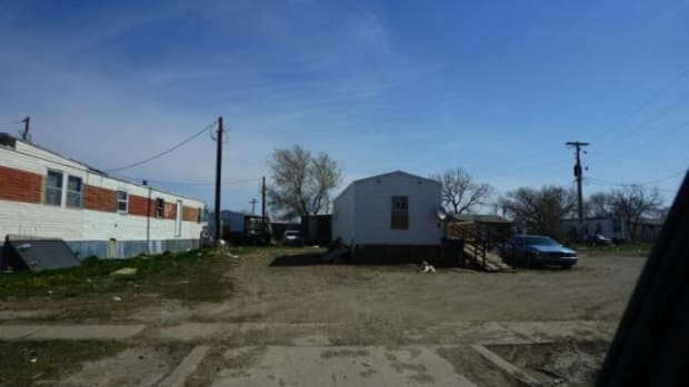 Homes in Eagle Butte, South Dakota.