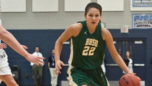Chelsey Biegler is a senior at Black Hills State University in Spearfish, South Dakota. She scored 25 points against Chadron State on January 10, 2015.