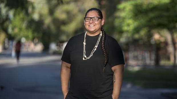 Mikah Carlos studies at Arizona State University and lives in the Salt River Pima-Maricopa Indian Community. She said a poll worker refused to let her use her tribal ID to vote in a recent election in Arizona.
