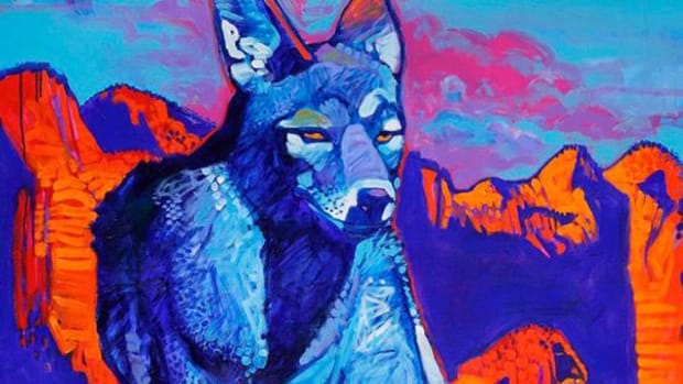 'Blue Coyote' (detail) bu Jeff Ham.