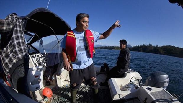 Fishing partners Clarence Smith and Ken Lucas of Ahousaht First Nation saw the sinking Leviathan II's distress flare and were first on the scene.