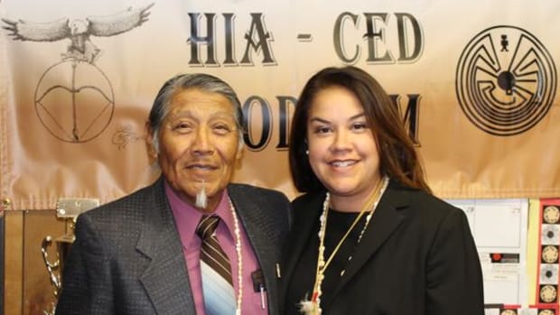 Newly sworn in Hia-Ced District Vice-Chairman, Fernando Martinez and Hia-Ced District Chairwoman, Christina C. Bell Andrews.