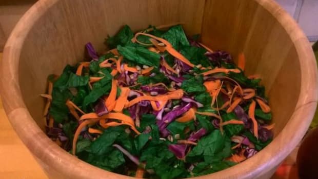 If you decide to prepare the purple cabbage shred, it might look like this.
