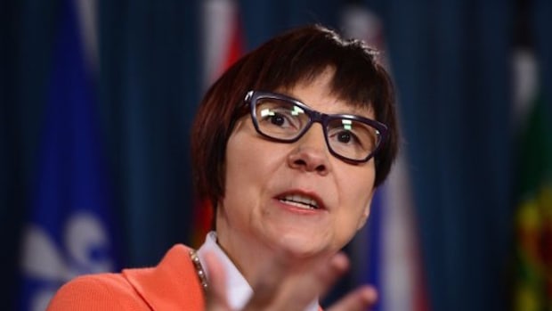 Cindy Blackstock, executive director of First Nations Child and Family Caring Society, holds a press conference on Parliament Hill in Ottawa, Canada, on Thursday, Sept. 15, 2016. The federal party leaders' near-silence on Indigenous issues speaks volumes about their importance to Canadian politicians, Blackstock said. (Sean Kilpatrick/The Canadian Press via AP)