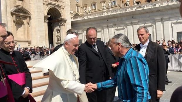Pope Francis and Steven Newcomb at the Vatican