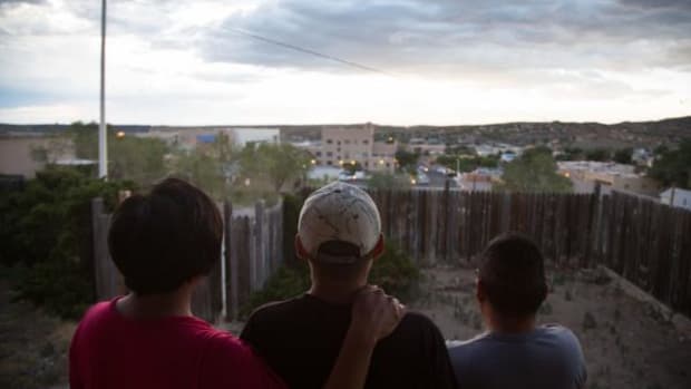 From left to right: Stella Martin, Raymond Martin, and Jeremy Yazzie call Gallup, N.M. home. But they feel their daily struggles go unheard by both their own people in the Navajo Nation and city officials.