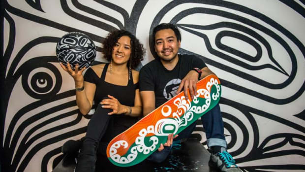 Tlingit artists and siblings Rico and Crystal Worl co-founded Trickster Company last summer and feature their work as well as productions by other emerging artists.
