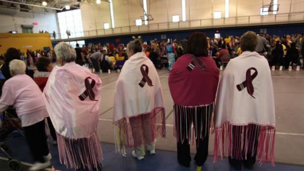 Pink Shawls at 2013 Powwow for Hope