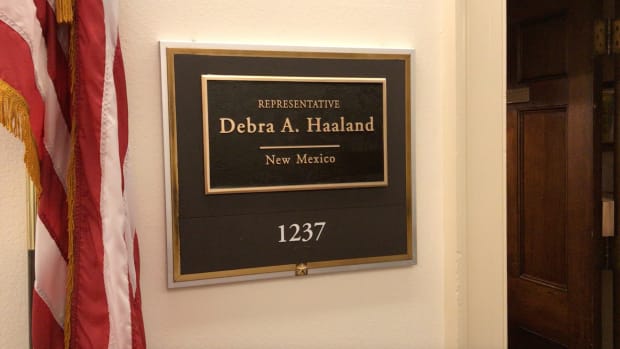 Office of New Mexico Rep. Deb Haaland, Pueblos of Laguna and Jemez, in Washington, D.C. (Photo by Jourdan Bennett-Begaye, Indian Country Today)