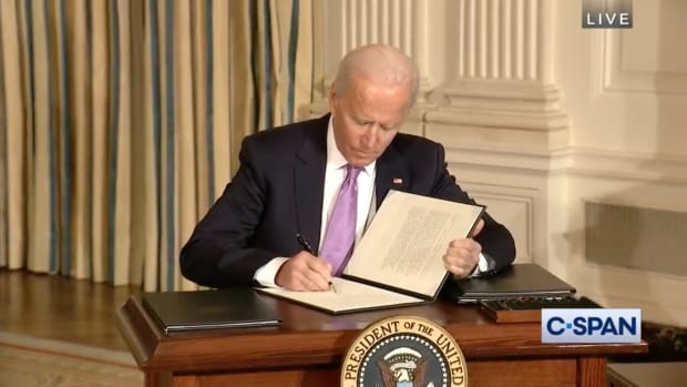 President Joe Biden signed the executive order, “a memorandum for the executive departments and agencies, tribal consultation and nation relationships” on Jan. 26. (Screenshot)