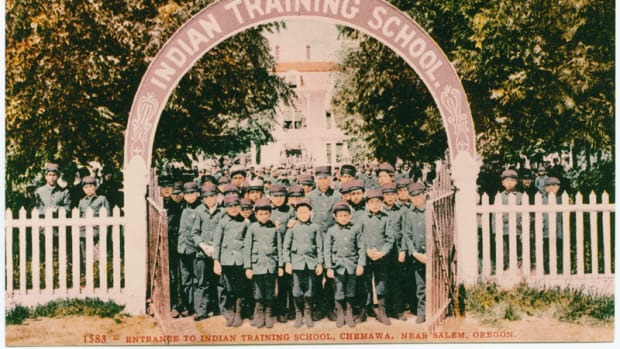 The Final Solution-Chemawa Indian Training School, 1905. (Photo courtesy of Pacific University)