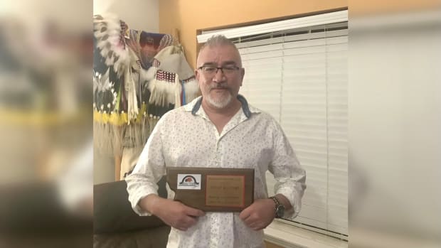 Donny Belcourt, Chippewa/Cree, was one of the inductees at the 2020 Montana Indian Athletic Hall of Fame. (Photo courtesy of Jo Belcourt)]