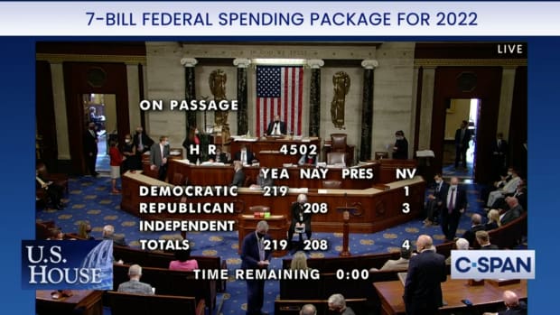 The House passes a seven-bill package along party lines. (Photo courtesy of C-SPAN)