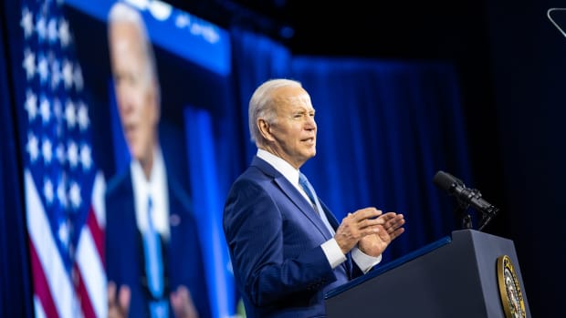 President Joe Biden delivers remarks at the National League of Cities Congressional City Conference, Monday, March 14, 2022, at the Marriott Marquis in Washington, D.C. (Official White House Photo by Adam Schultz)