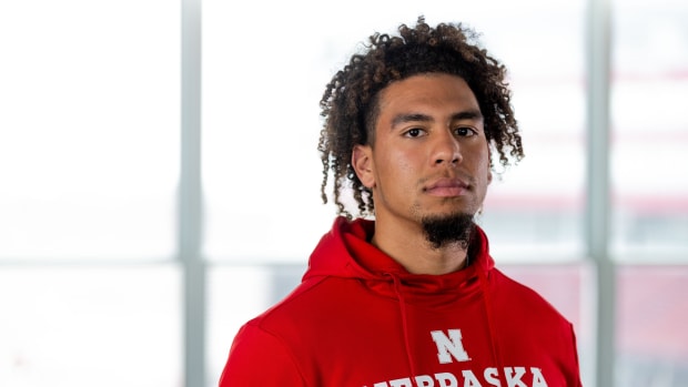 (ONE TIME PUBLICATION PERMISSION USE on date below) Nebraska Cornhusker football player Casey Thompson is an enrolled citizen of the Kiowa Tribe of Oklahoma, Aug. 12, 2022. (Photo by Anna Reed, Omaha World-Herald)