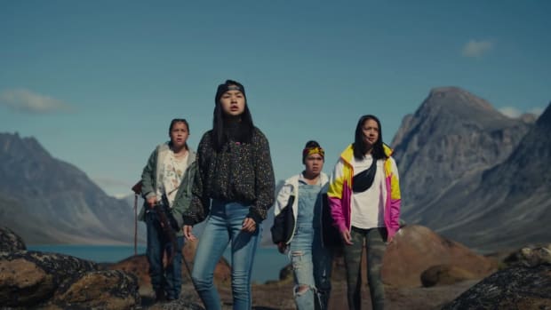 Young Inuit teens battle aliens threatening their Arctic hometown in the new sci-fi thriller, "Slash/Back," co-authored and directed by Nyla Innuksuk. The film debuted Oct. 21, 2022. (Photo courtesy of Mixtape SB Productions)