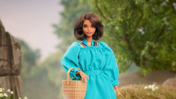 barbie wilma mankiller doll with background
