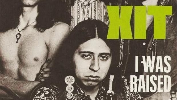 Pioneering Native rocker Jomac “Mac” Suazo, shown at the bottom on this album. "I was Raised/End," was co-founder and bassist for the band XIT, one of the first influential Indigenous rock bands to emerge in the early 1970s.  He died unexpectedly Dec. 24, 2022, at his home in Albuquerque, New Mexico.  (Photo courtesy New Mexico Hall of Fame)