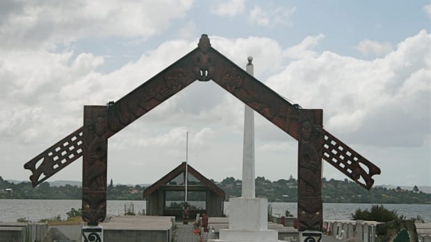 A Maori military cemetery in New Zealand, shown here in 2009, honors World War I and World War II soldiers. (Photo by Sarel Kromer via Creative Commons)