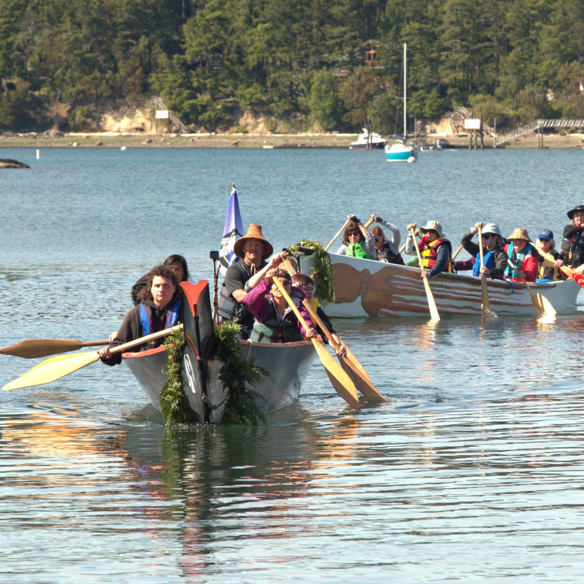 After four years, tribal canoes journey Salish Sea once more