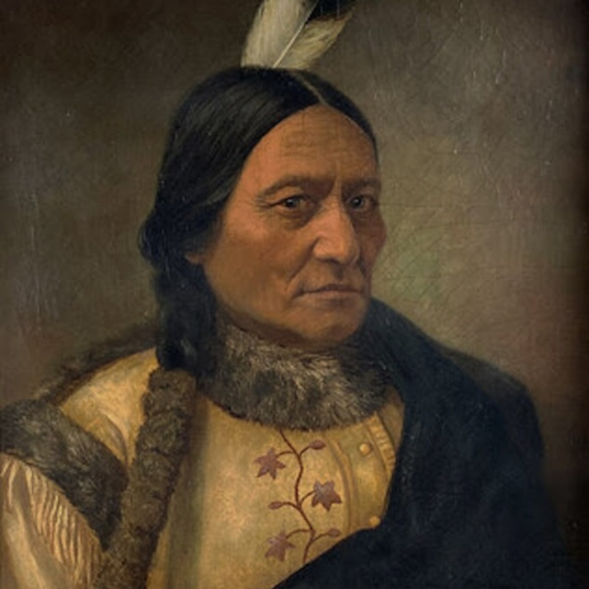 Sitting cheap bull painting