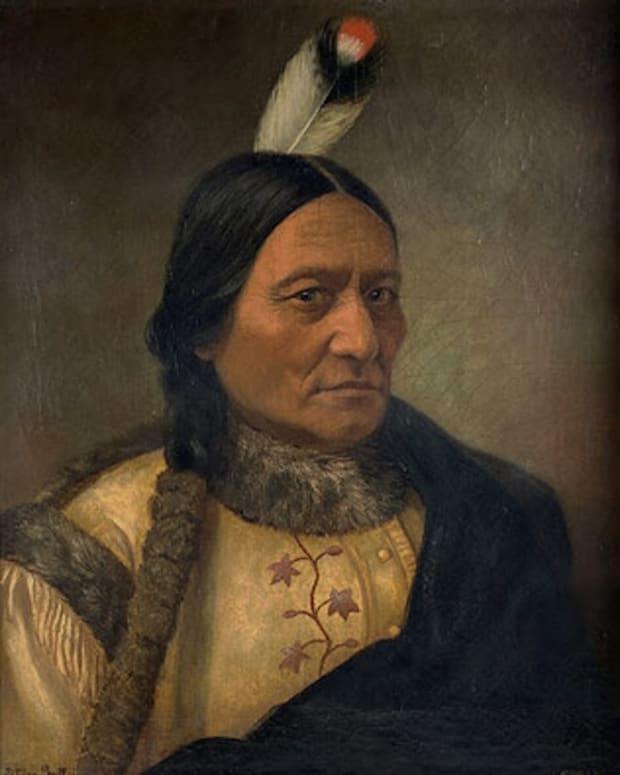 This 1890 painting of Sitting Bull by artist Catherine Weldon is set for auction on March 18, 2023, at Blackwell Auctions in Clearwater, Florida. Weldon's friendship with Sitting Bull in the late 1880s was told, with some embellishment, in the 2017 film, "Woman Walks Ahead," starring Jessica Chastain as Weldon and Michael Greyeyes as Sitting Bull. (Photo courtesy of Blackwell Auctions)