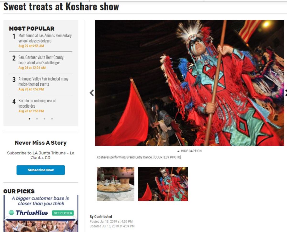 The Koshare Museum Raises Money And Its ‘Native’ Dancers Perform Even ...