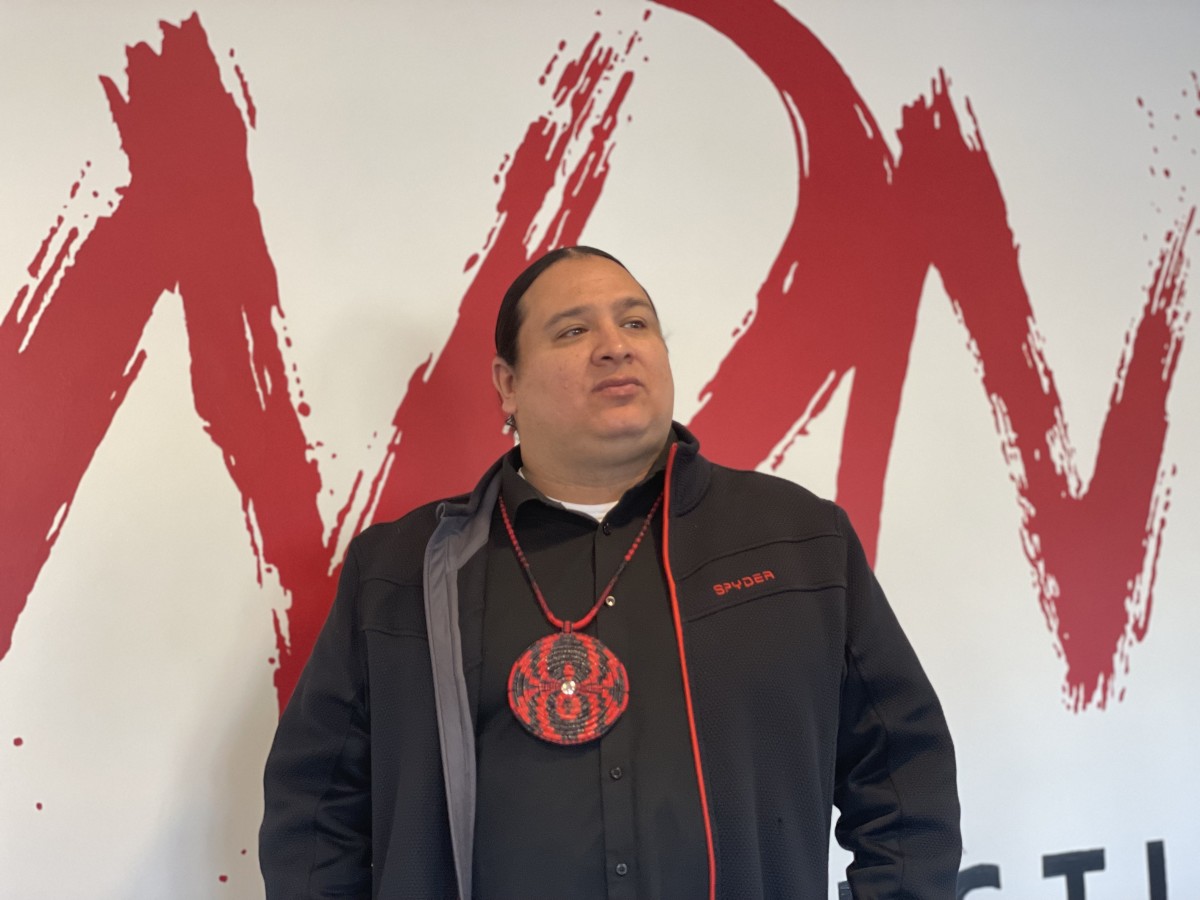 NDN Collective founder and CEO Nick Tilsen at the NDN Collective headquarters in Rapid City, South Dakota. (Photo by Kalle Benallie/ICT)
