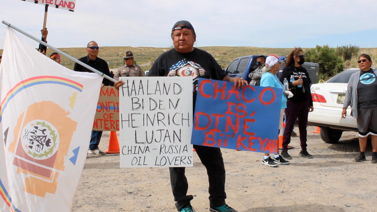 Protest at Chaco Canyon