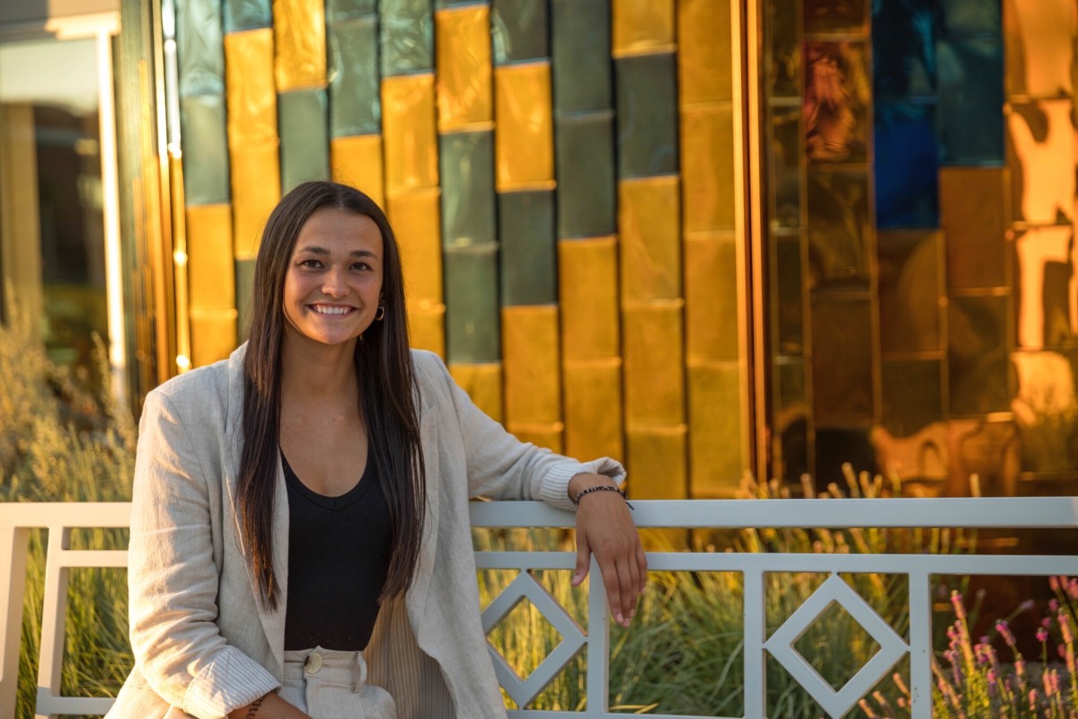 Oakley Jandreau, a SDSU Wokini Scholar double-majoring in Native American Studies and public relations, envisions more in-depth land-grant information for all her college peers. She hails from the Lower Brule Sioux Tribe. (Photo courtesy Oakley Jandreau)
