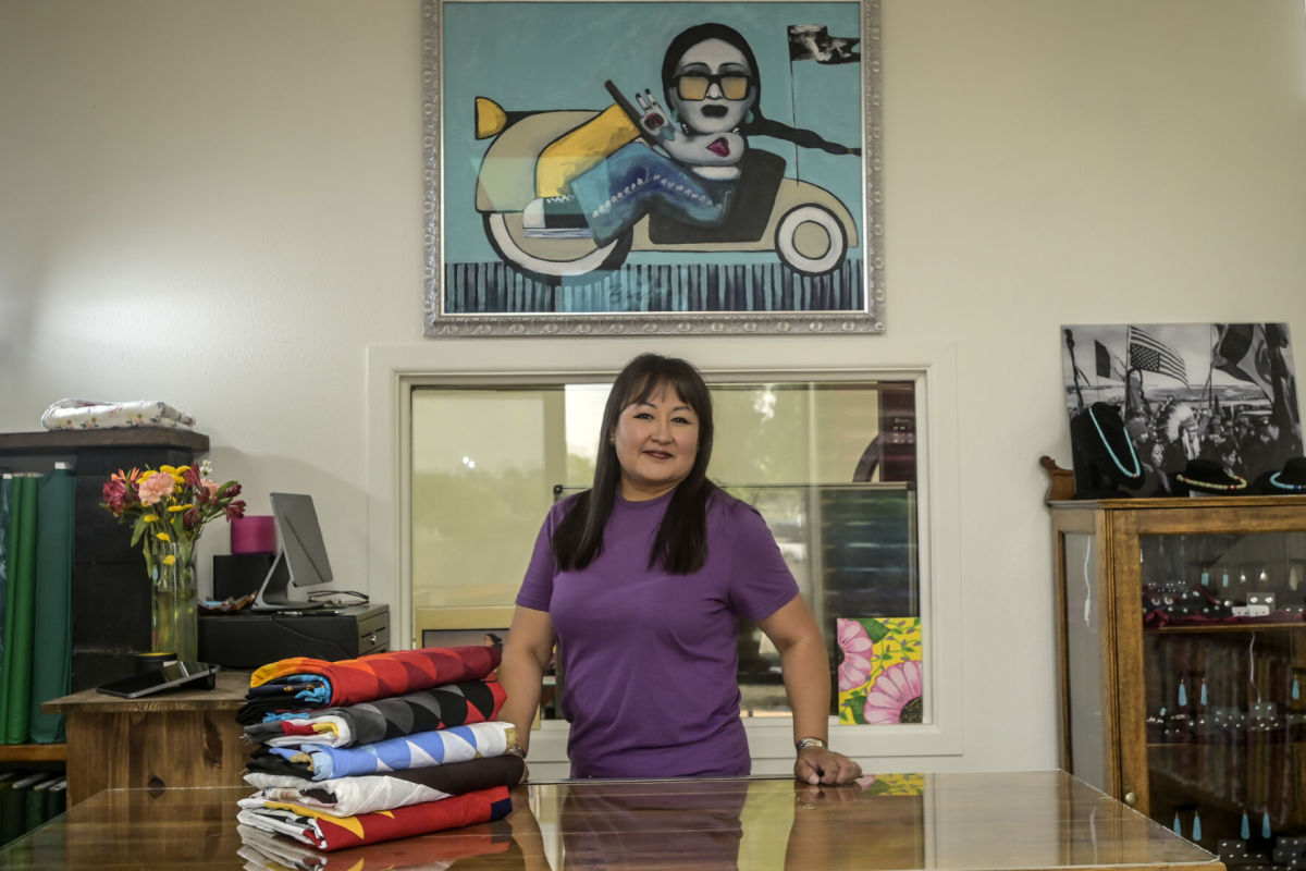 Bonnie LeBeau has opened up her new Bonnie LeBeaux Quilts store at 1575 N. LaCrosse St. Suite J in Rapid City. (Photo by Matt Gade, Rapid City Journal)