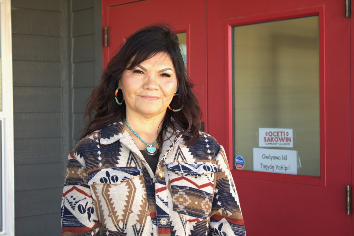 Mary Bowman, Hunkpapa/Oglala Lakota, is the principal and founder of the Oceti Sakowin Community Academy in Rapid City. Bowman has been involved in education for over 15 years and noticed a need for culturally-based teaching. (Photo by Amelia Schafer, ICT/Rapid City Journal)